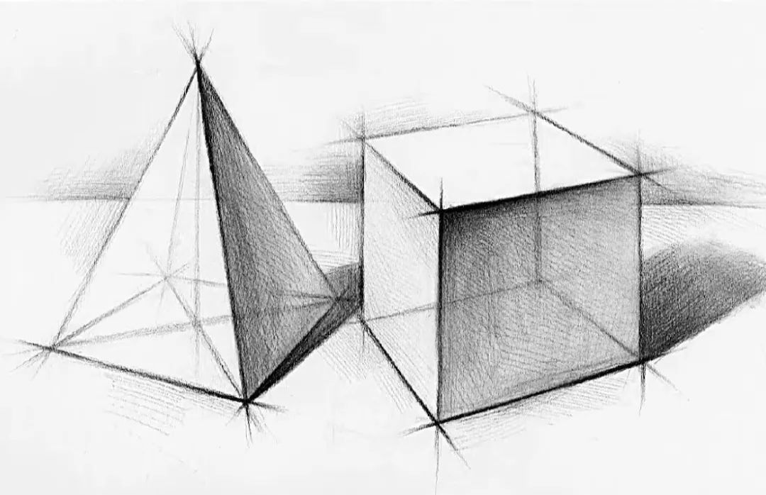 素材精选:石膏几何体结构素描系列