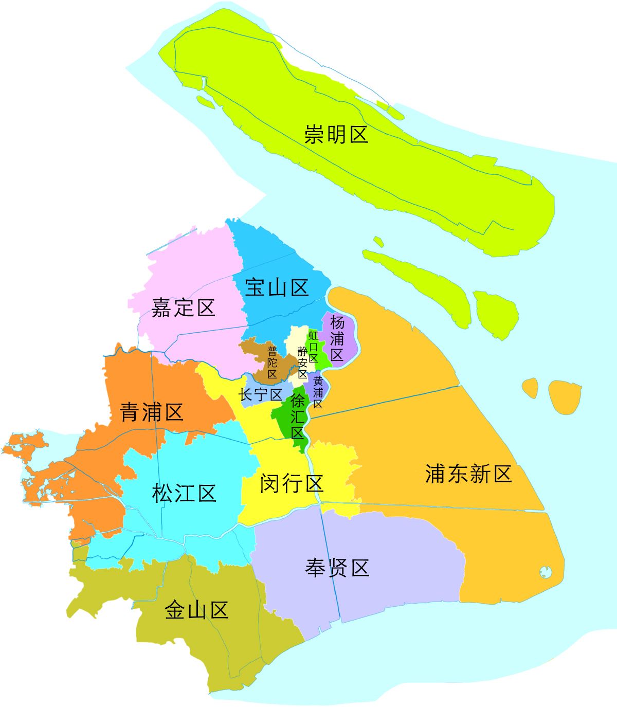 上海市各区划分图2021图片