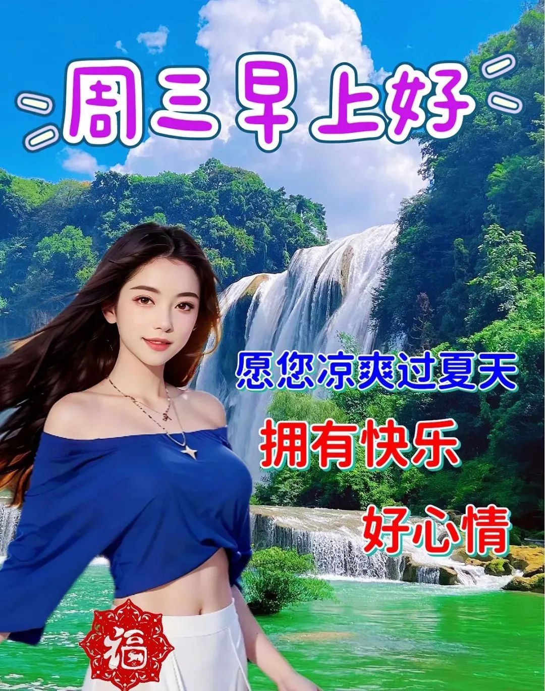 8月16日周三早上好最新版早安祝福语图片