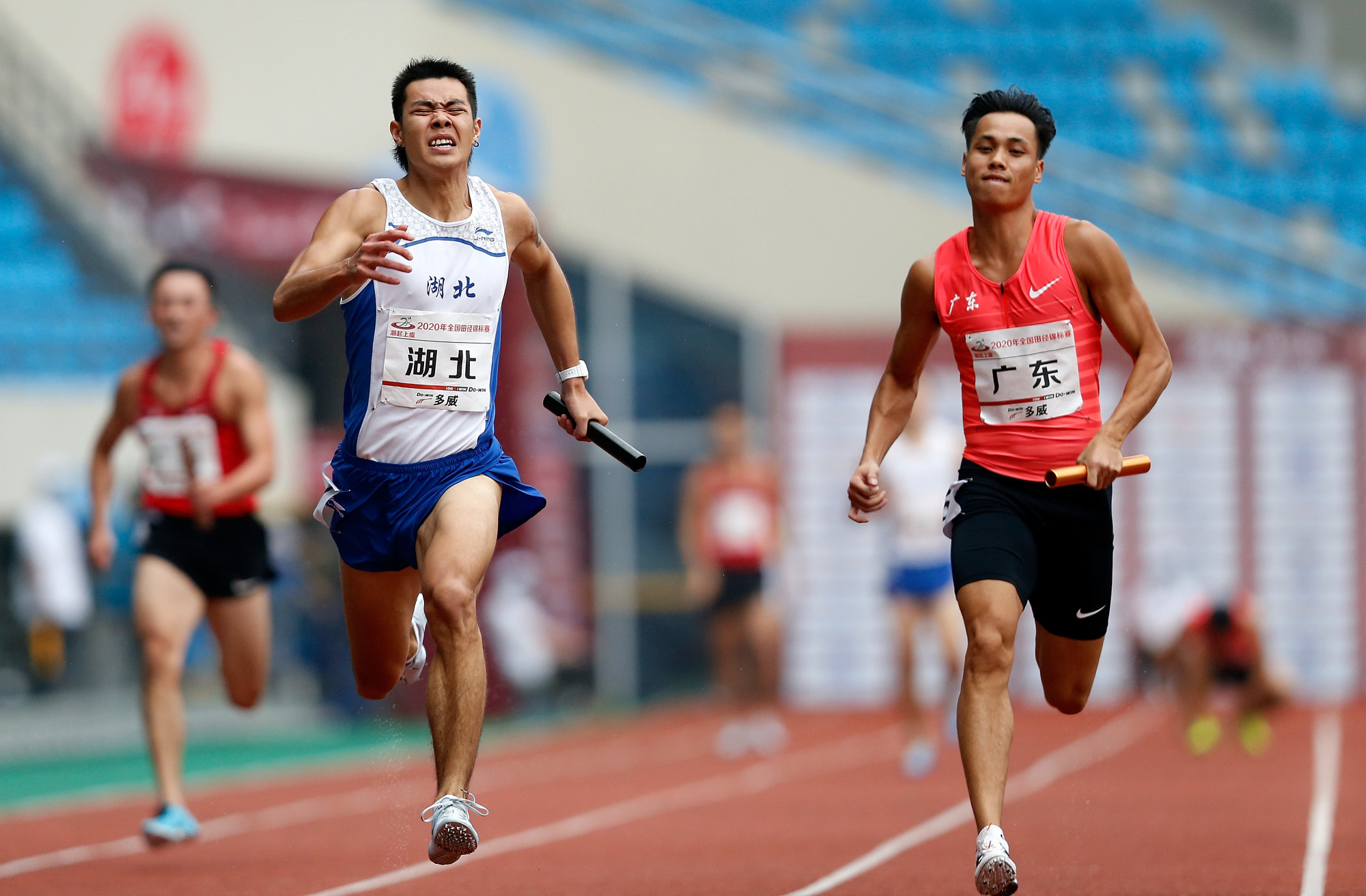 (体育)田径——全国锦标赛:男子4x100米接力预赛赛况