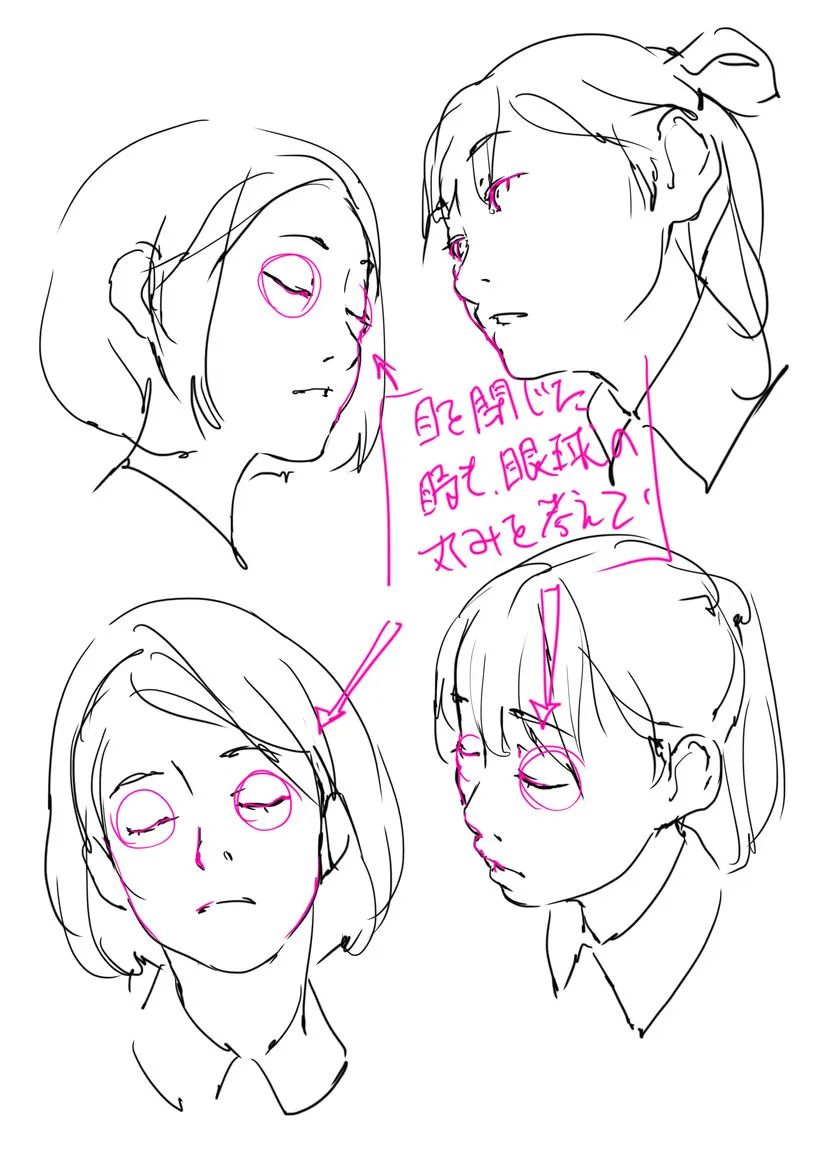 「绘画素材」脸还能画歪?教你掌握头部多角度画法!