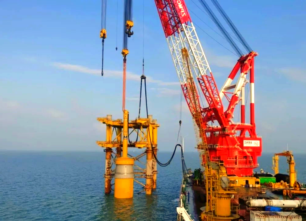 华能临高海上风电场项目单桩基础沉桩施工圆满完成