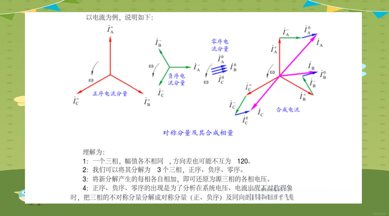 当系统出现不平衡时,如电源电压的不平衡,外部短路或一相断线等情况