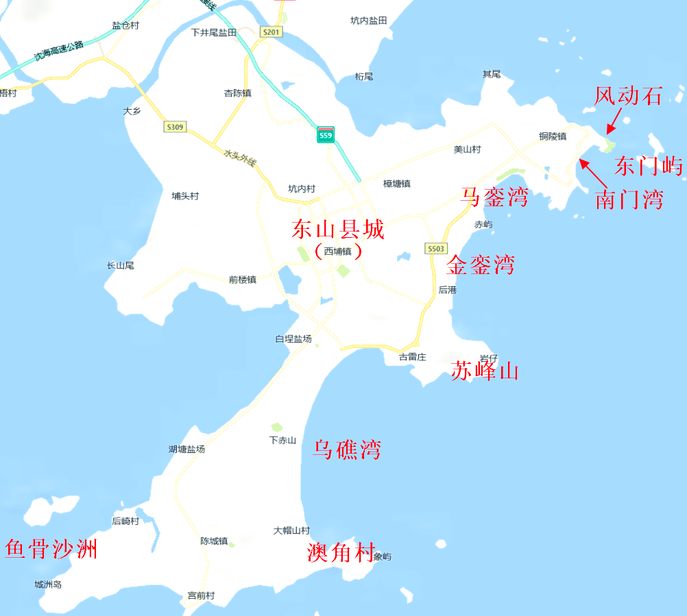 东山岛地图概览在探寻东山岛的日出胜景时,我们不妨先来了解一下这座