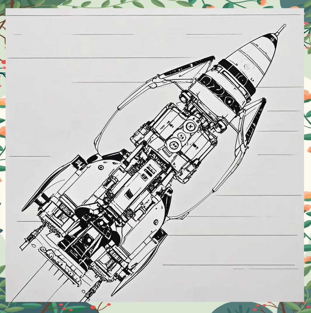 卡通火箭简笔画教程分享,探索未来宇宙的奇妙世界