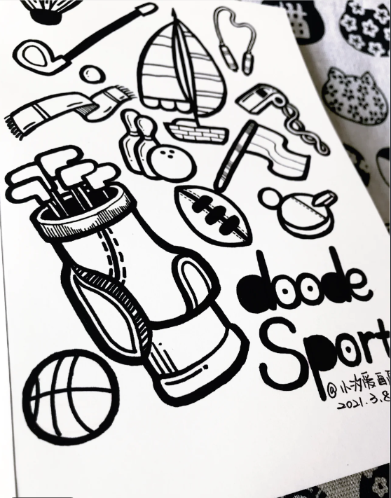 手绘打卡-4 │ doddle│简笔画│运动