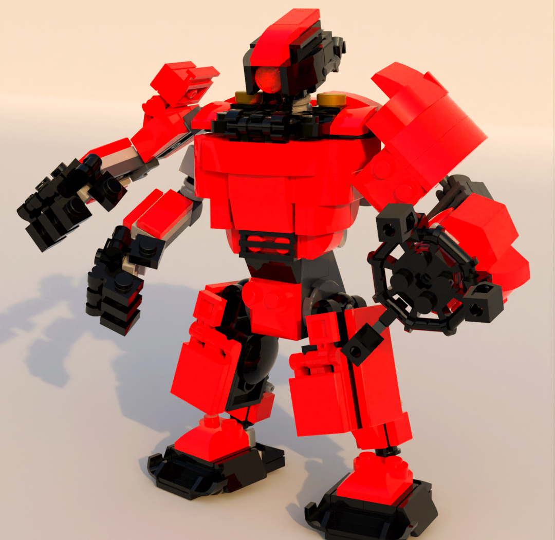 环太平洋机甲moc大揭秘,暴风赤红建模完成