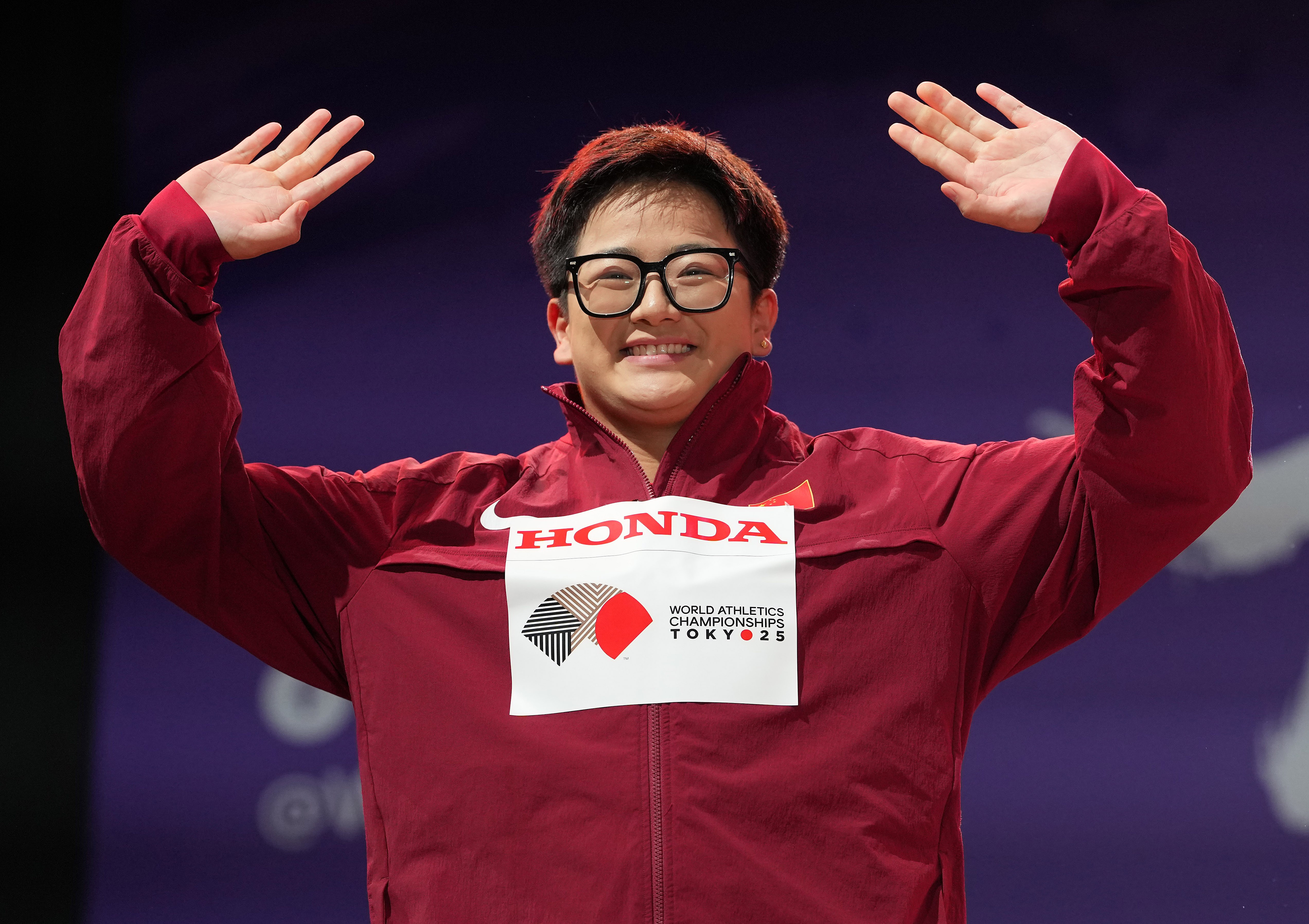 女子链球颁奖仪式