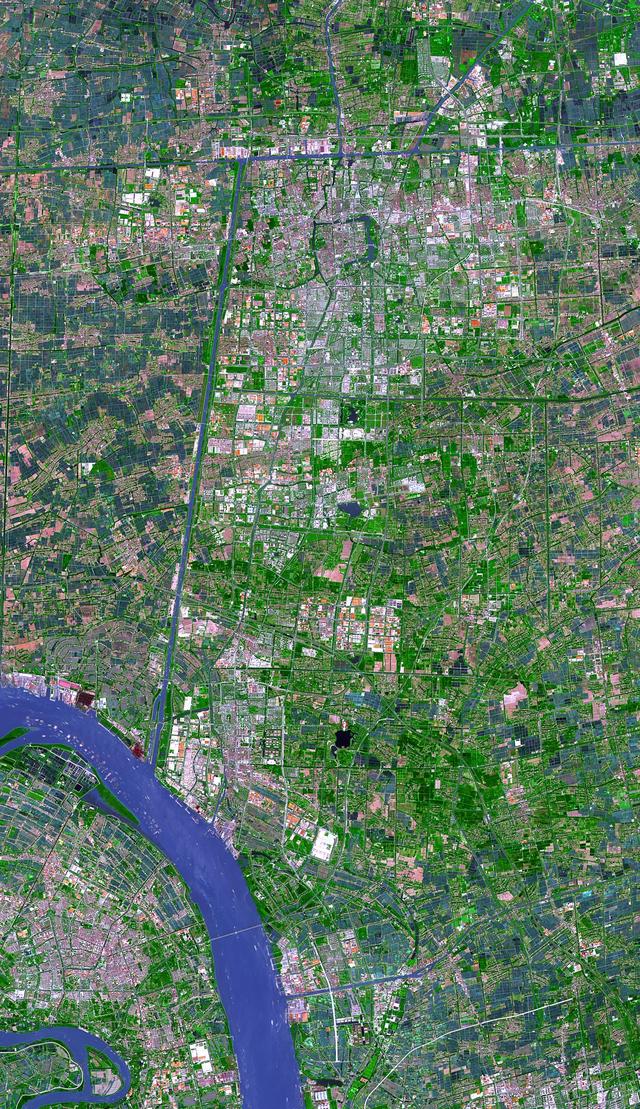 江苏省泰州市主城区更新卫星影像 2021年8月 姜堰 高港