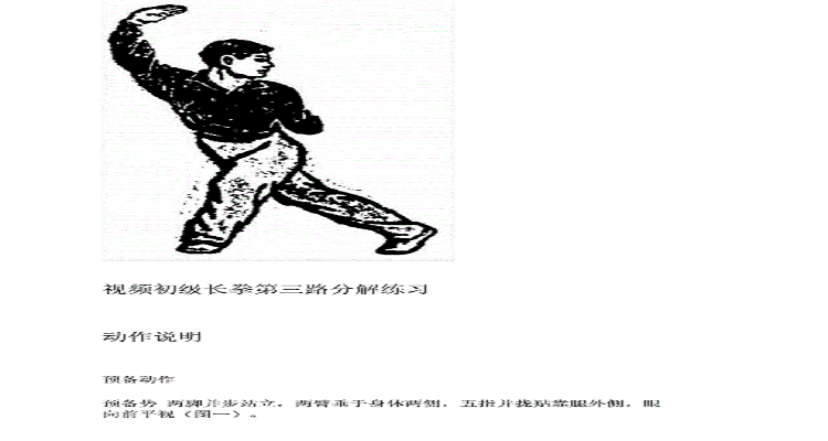 初级长拳第三路动作简要说明