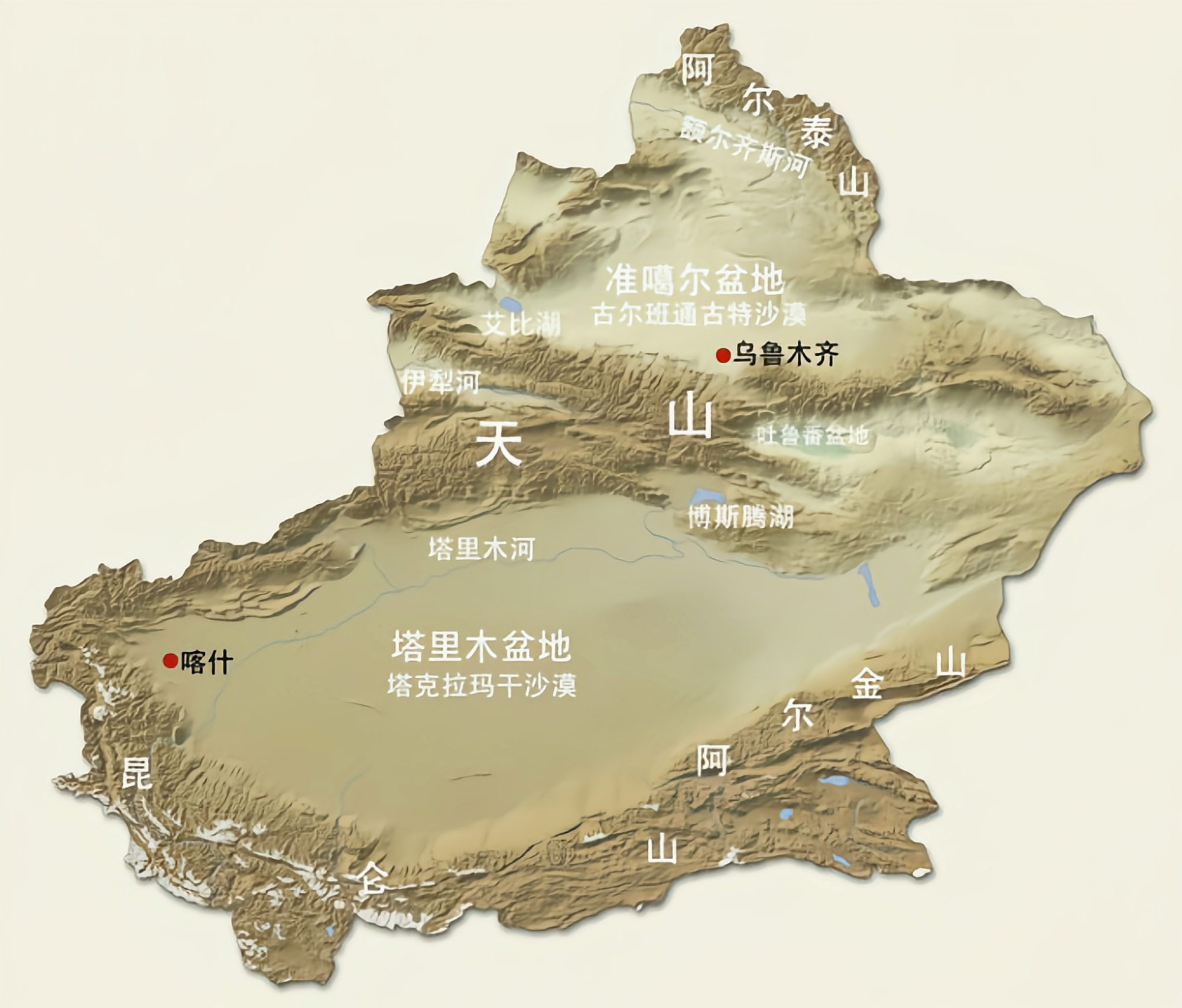 库木塔格沙漠地图图片