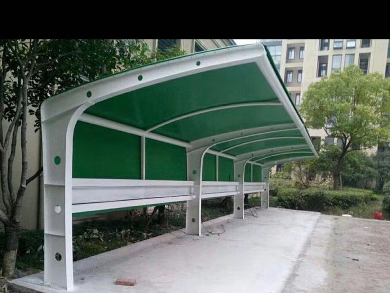 车棚膜结构,电动车棚,膜结构景观