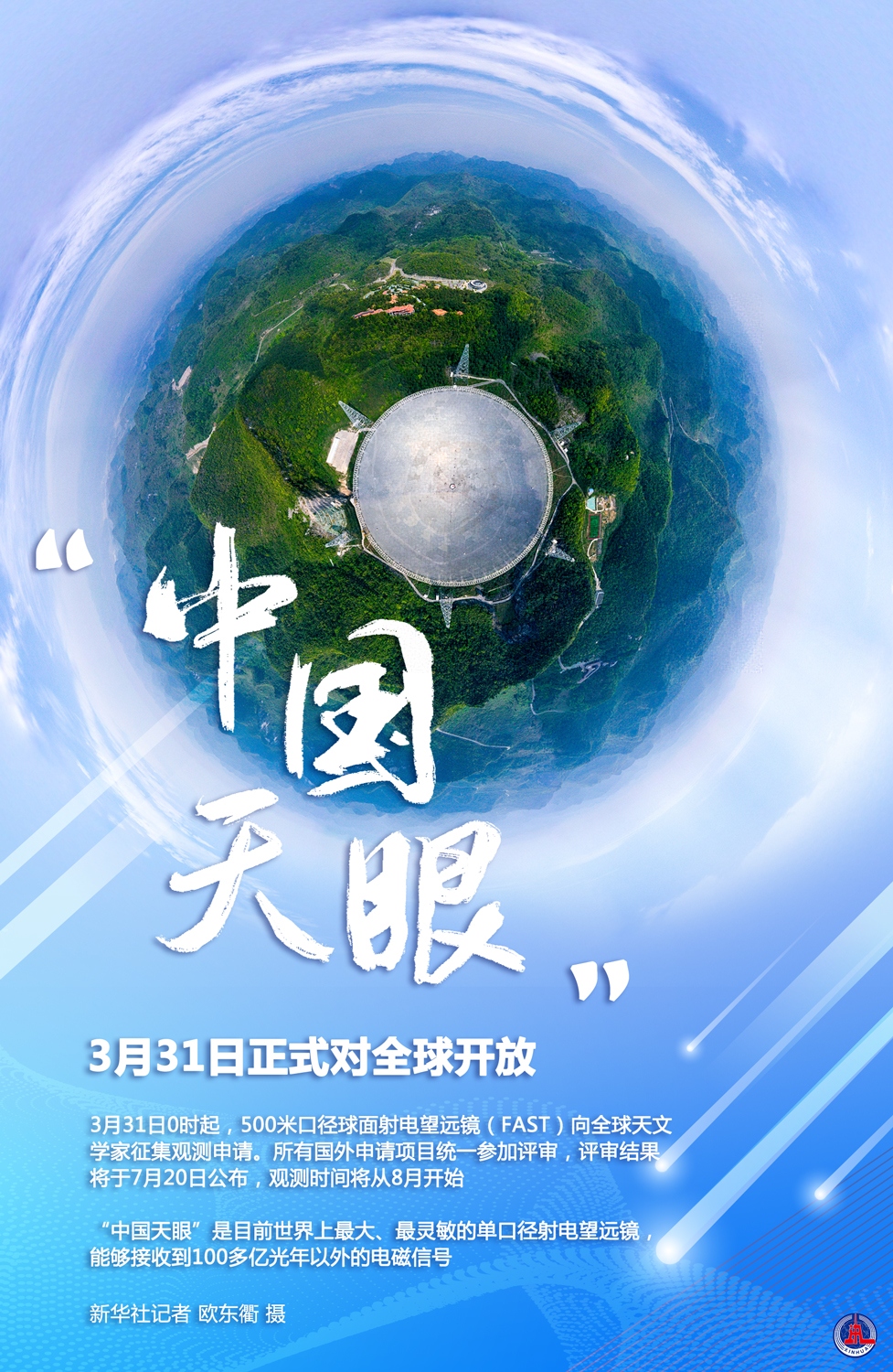 海报|"中国天眼"3月31日正式对全球开放