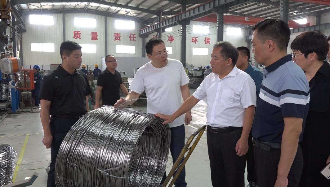 市工信局局长赵站伟一行到新安调研钛产业集群发展情况