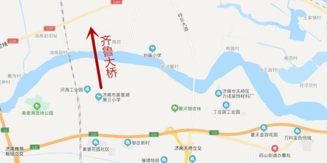 齐鲁大桥的路线图图片