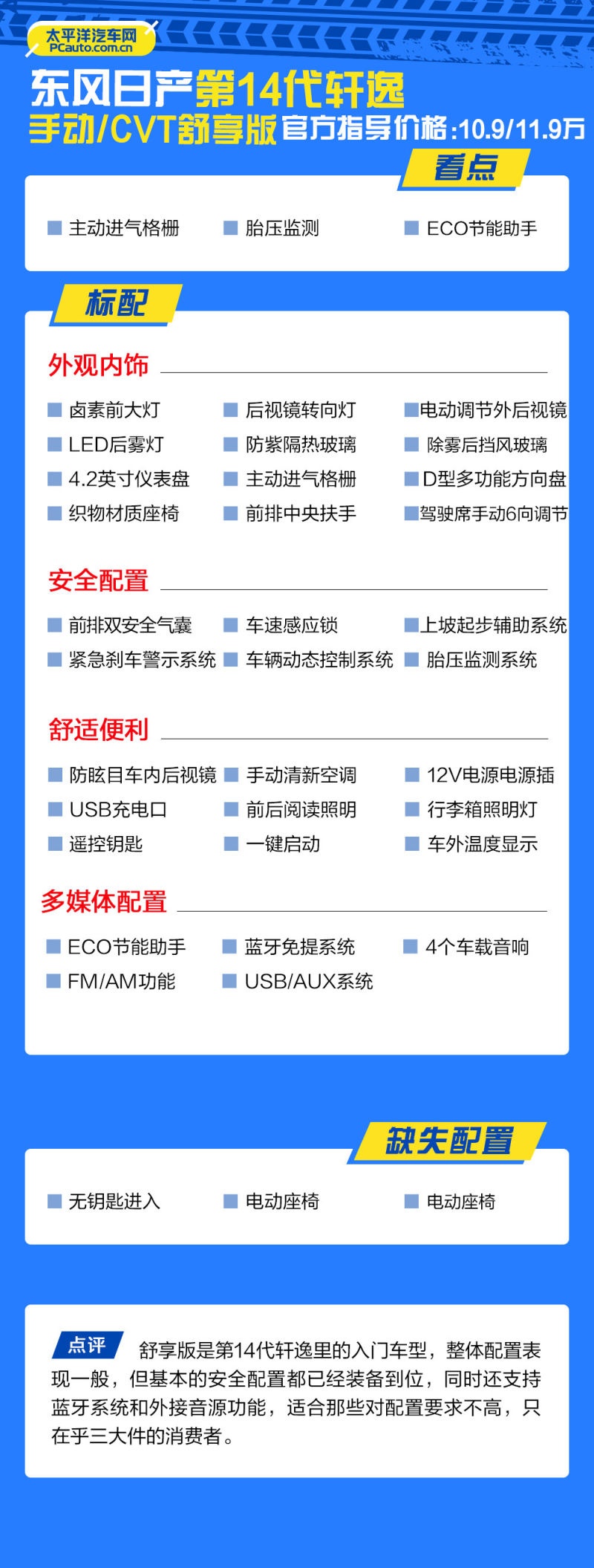 轩逸14代参数图片