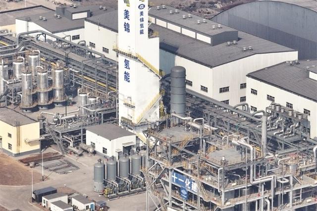 山西美锦一期2万吨焦炉煤气制氢项目一角