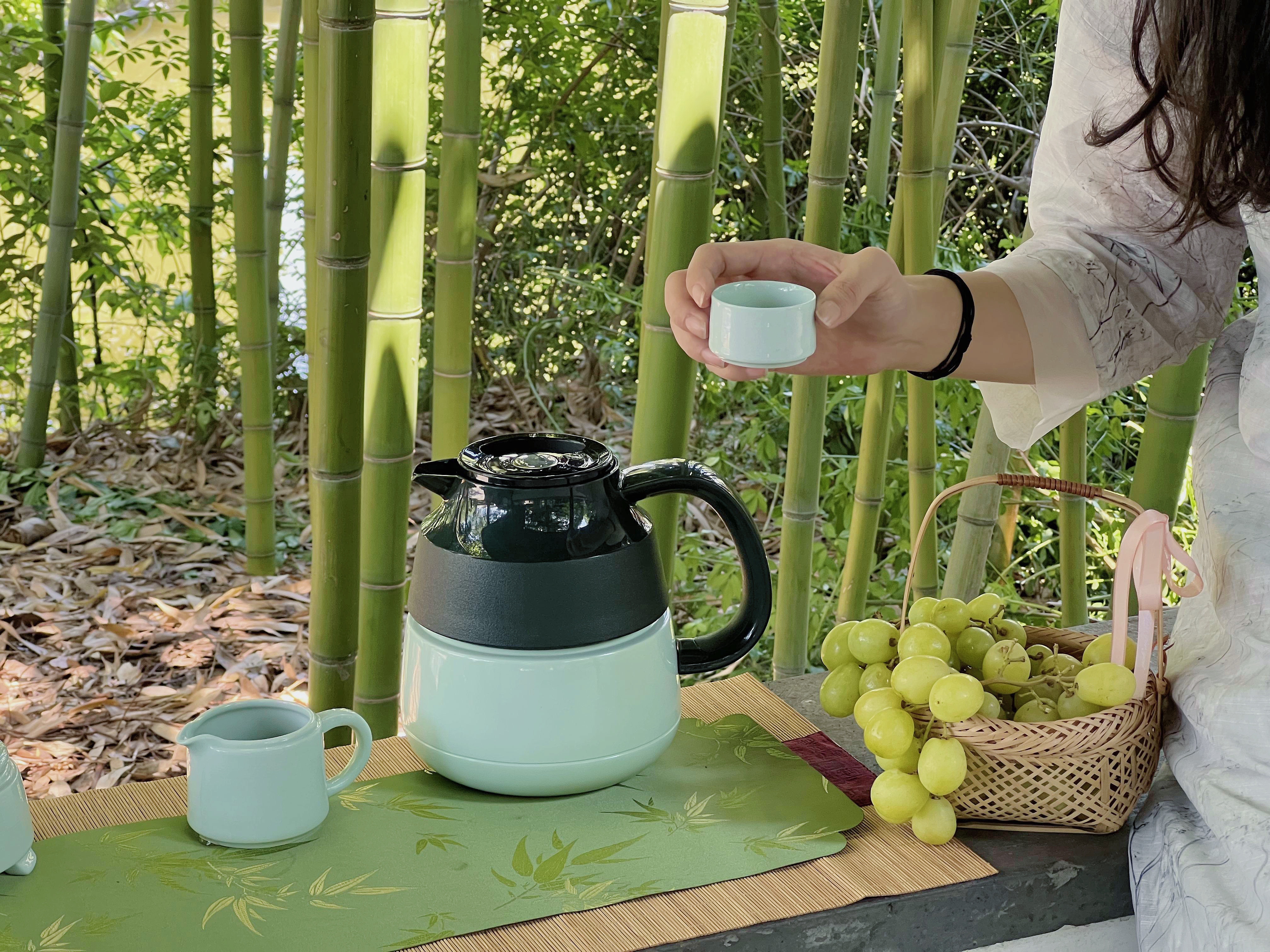 竹林喝茶图片大全图片