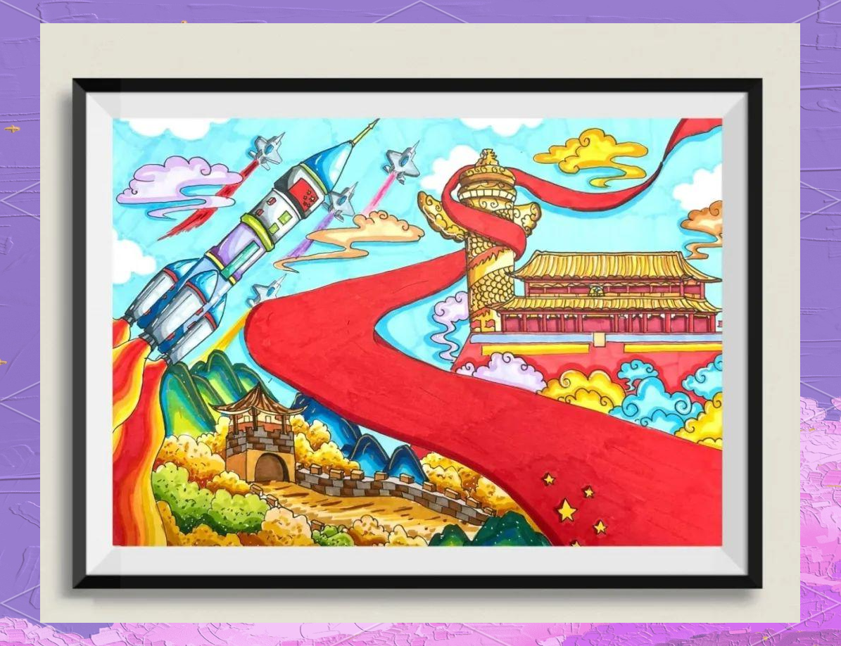 少先队主题绘画创作,展现爱国,强国与红色文化