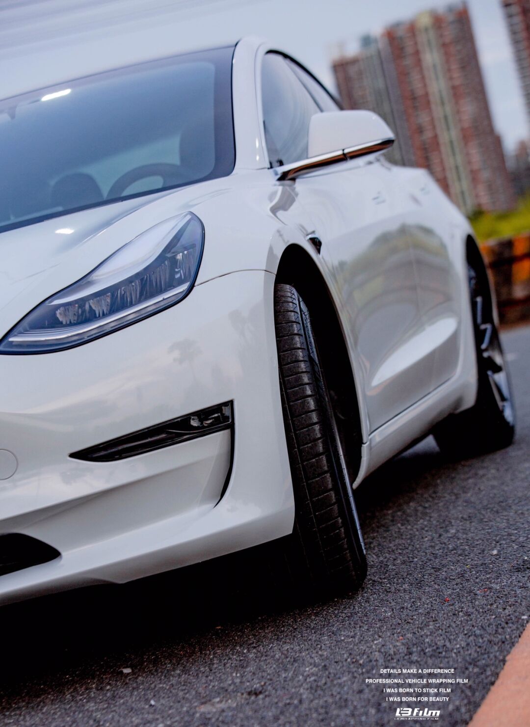 特斯拉lb改色膜高亮火山灰,一款低饱和度的灰色