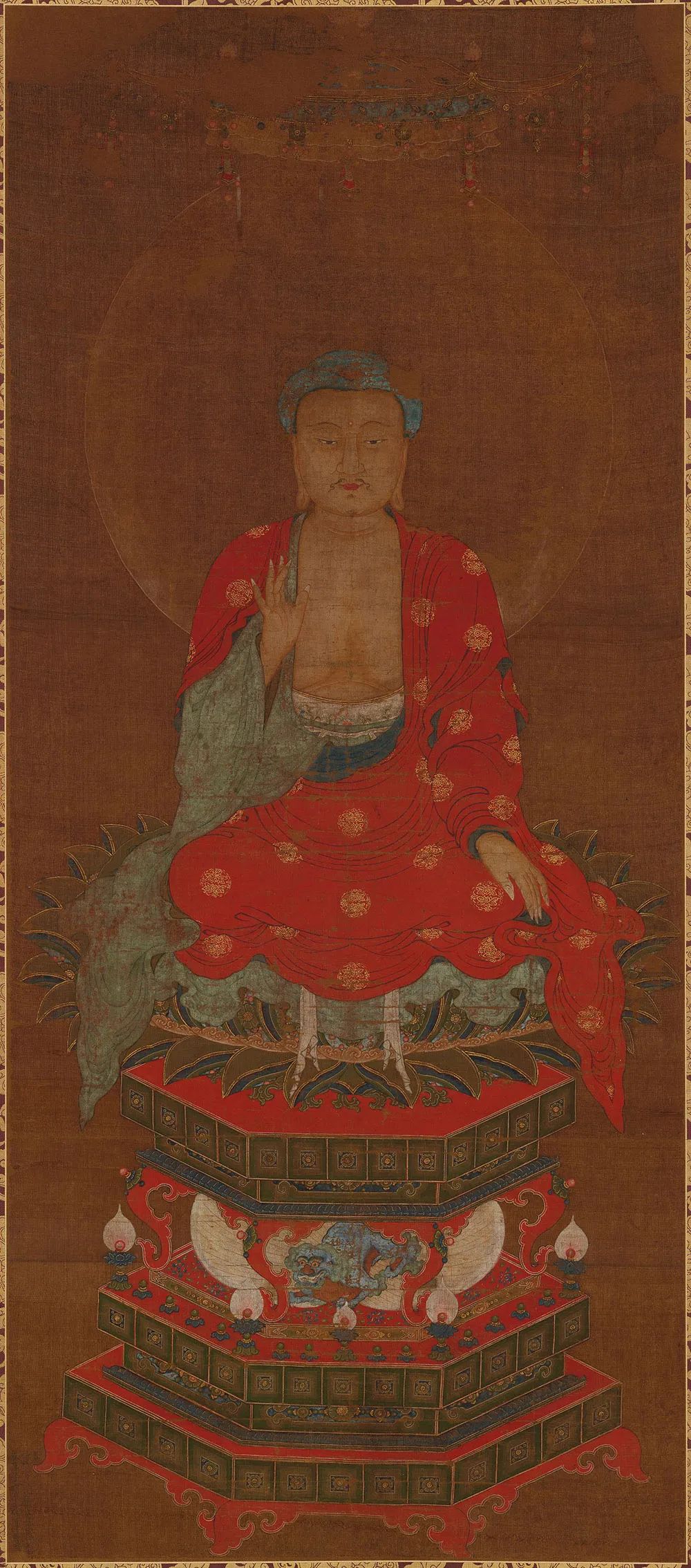 元人画释迦如来说法像