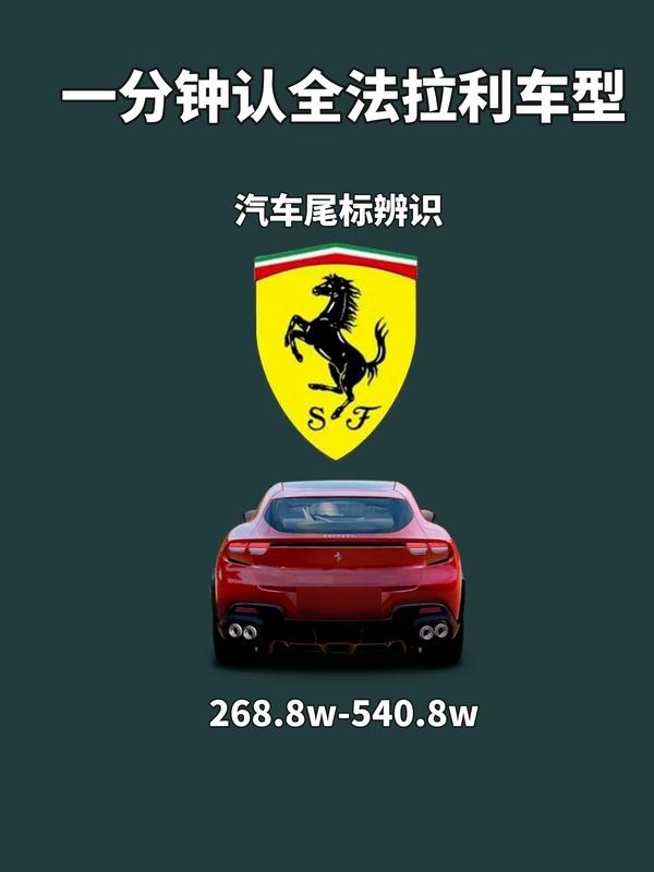 一分钟教你认全法拉利尾标!