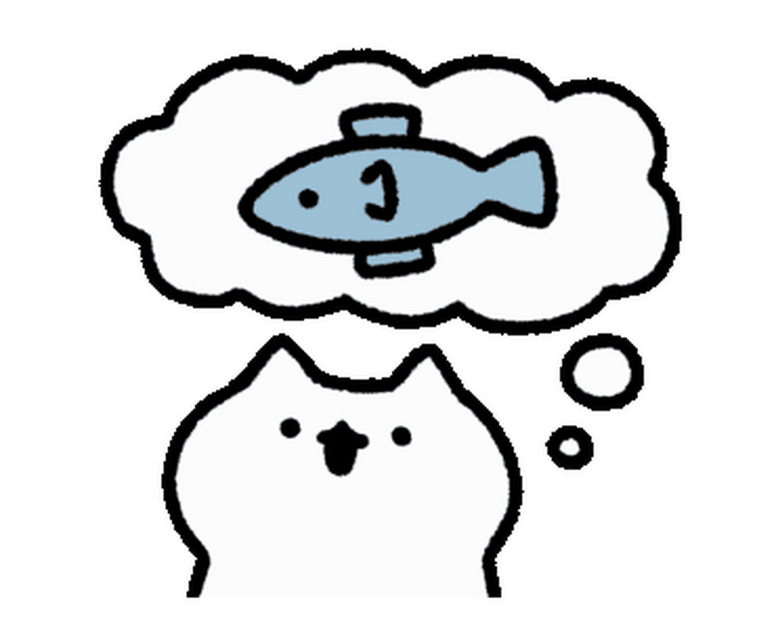 手绘线条小猫表情包～ 真的很可爱!