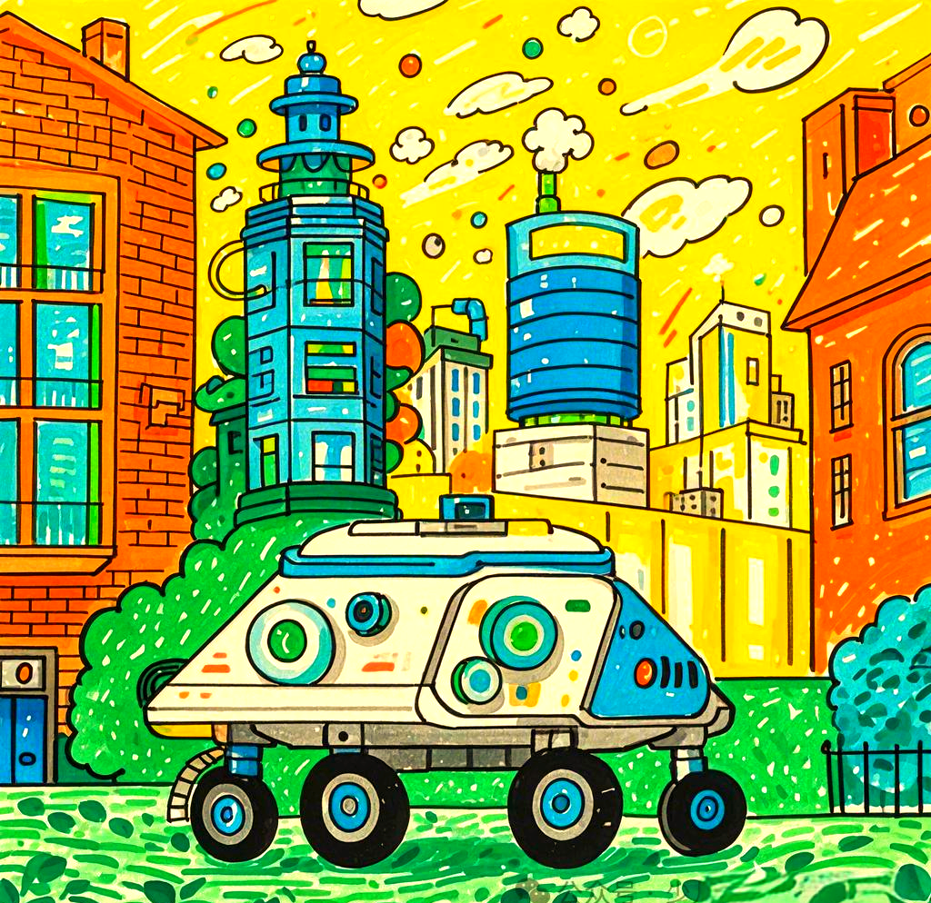 众多未来城市科幻绘画,展现科技改变生活的美好愿景