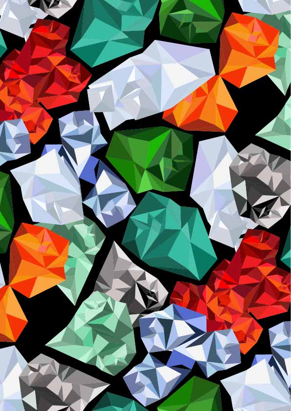 几何图案拼接印花矢量图服装纺织数码印花花型素材