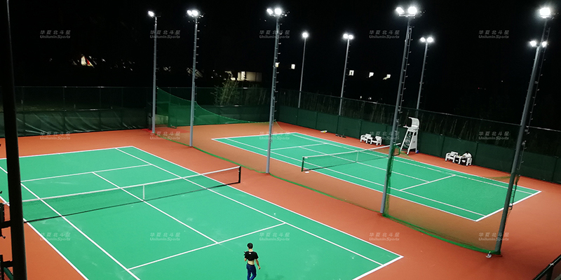 网球场如何选择合适的球场照明灯光,网球场馆led球场照明灯