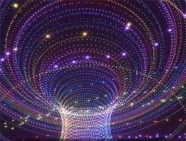 布满天空！春晚20000多架无人机起飞.破世界纪录