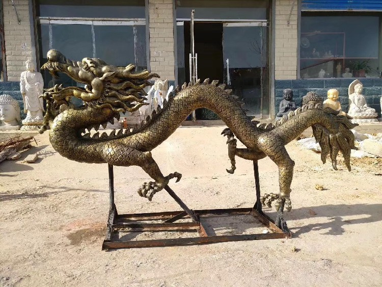 玻璃钢龙雕塑,双龙戏珠雕塑