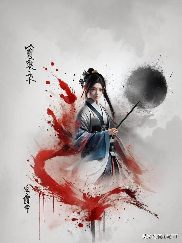 中国水墨侠客风 – 武墨 wumo lora,带sd绘图提示指令