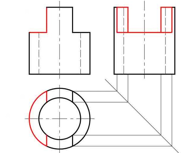 习题详解之圆柱的截交线(二)