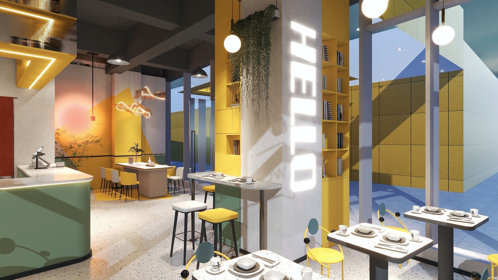 深圳轻食沙拉店装修设计效果图案例