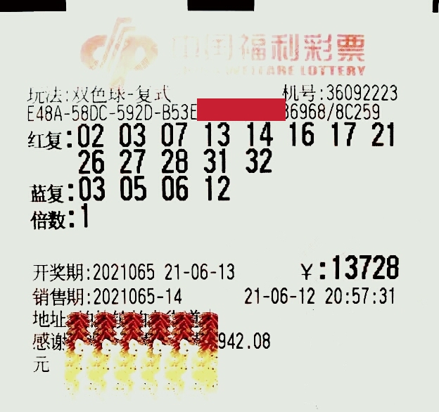 双色球21065期晒票,2.9万元复式组合票领衔再战,彩民