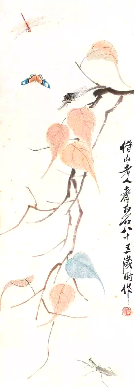 齐白石笔下的蝉:高远韵味与丰富音韵的完美结合