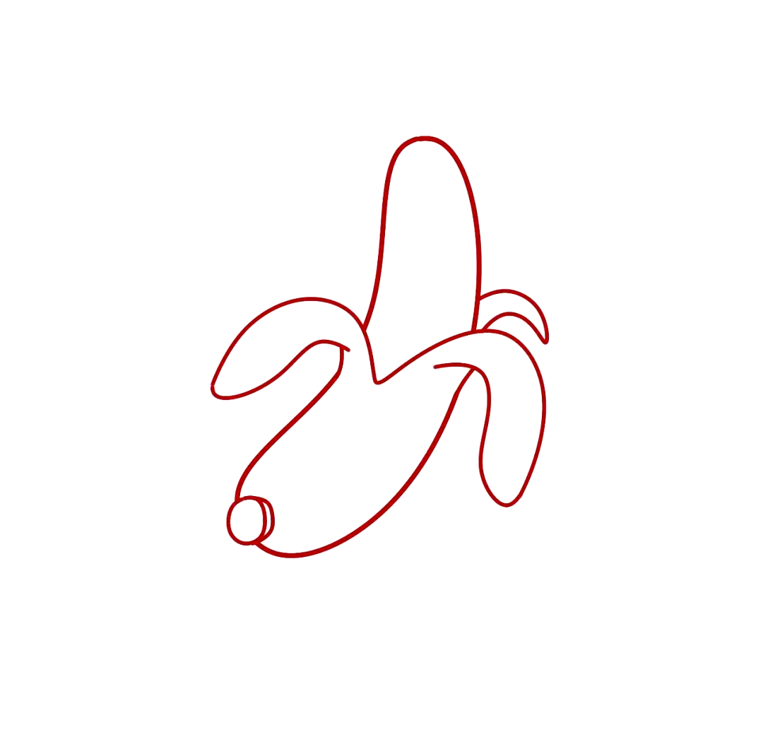 简笔画教程:香蕉的画法