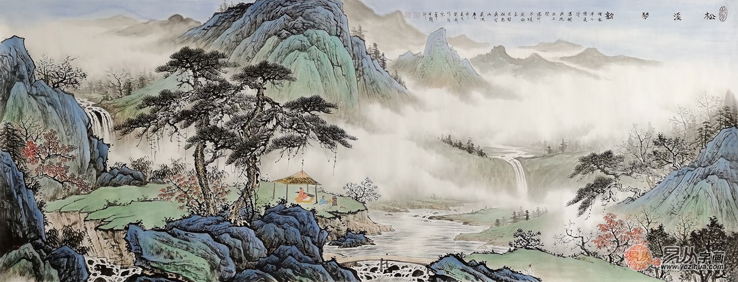 黄开前老师山水画作品 挂在家中客厅装饰 大气有品位