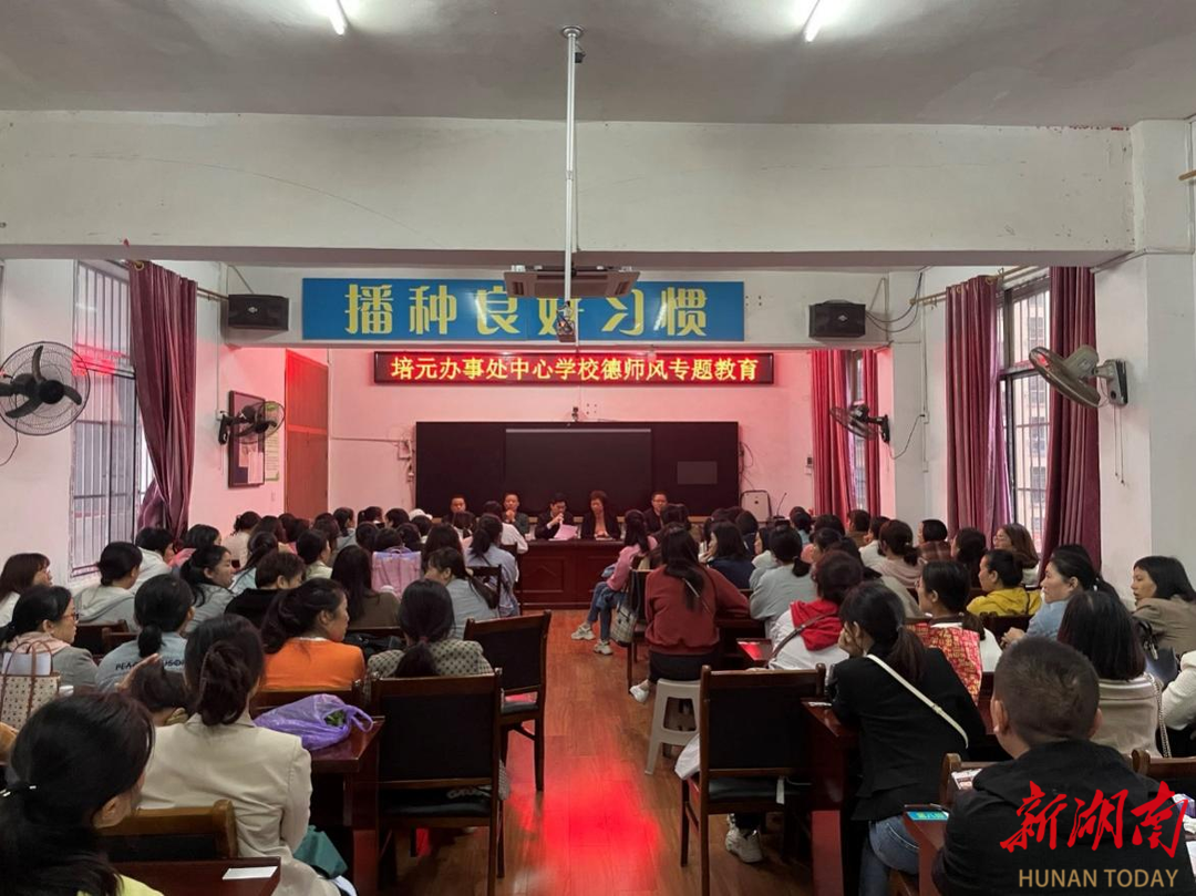 常宁市培元街道小学举行师德师风专题教育