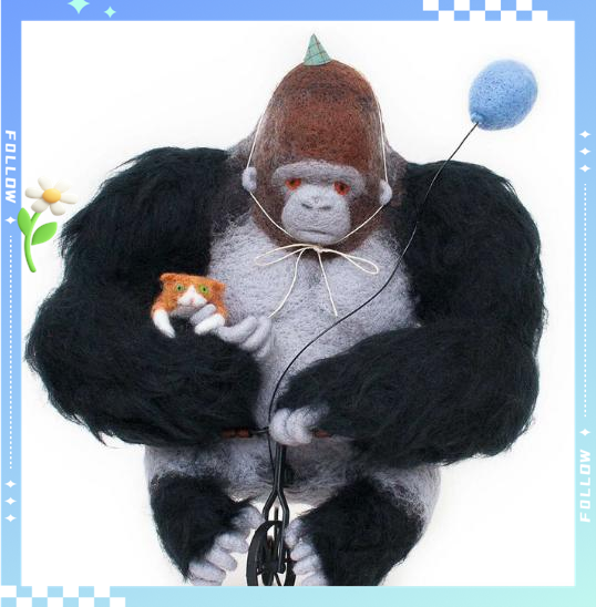 英国艺术家lindsey thomas创作的多款羊毛毡动物,萌力满满!