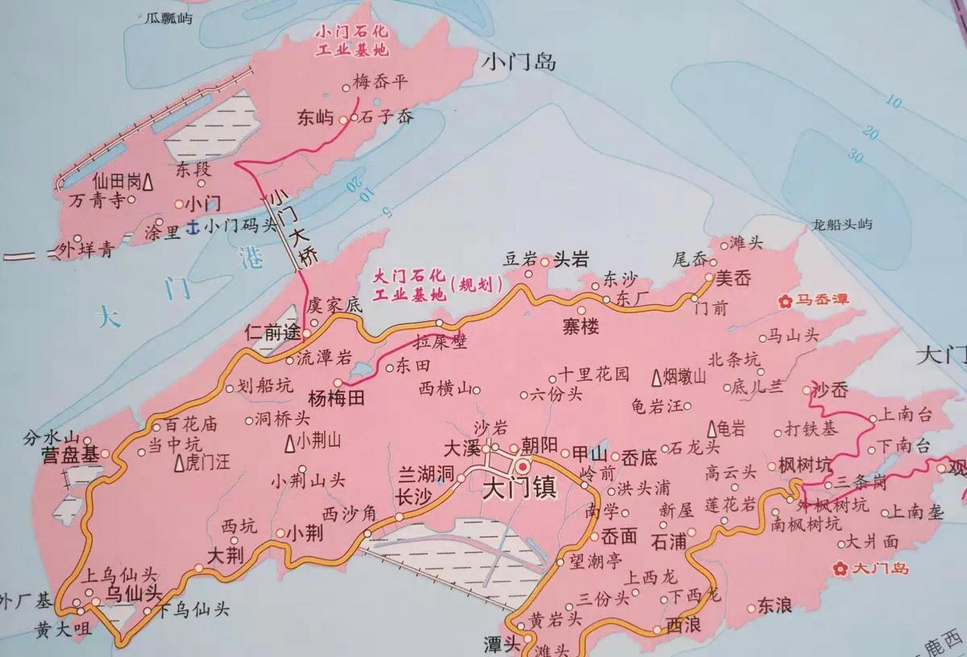 温州大门岛地图图片