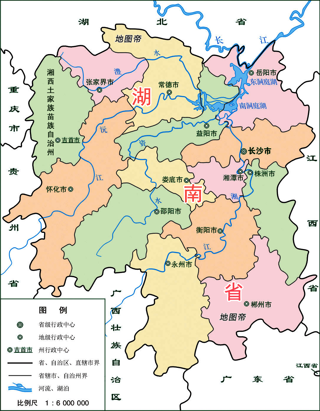 株洲市各区县行政区地图