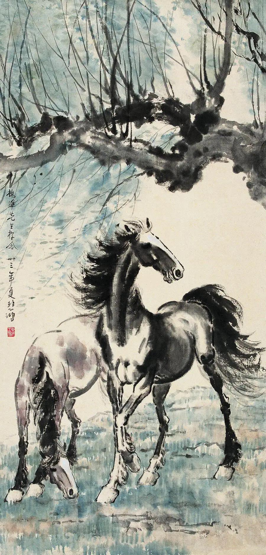 北徐南戈之戈湘岚画马欣赏