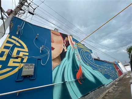 泸州墙体喷绘美丽乡村墙画2022加油