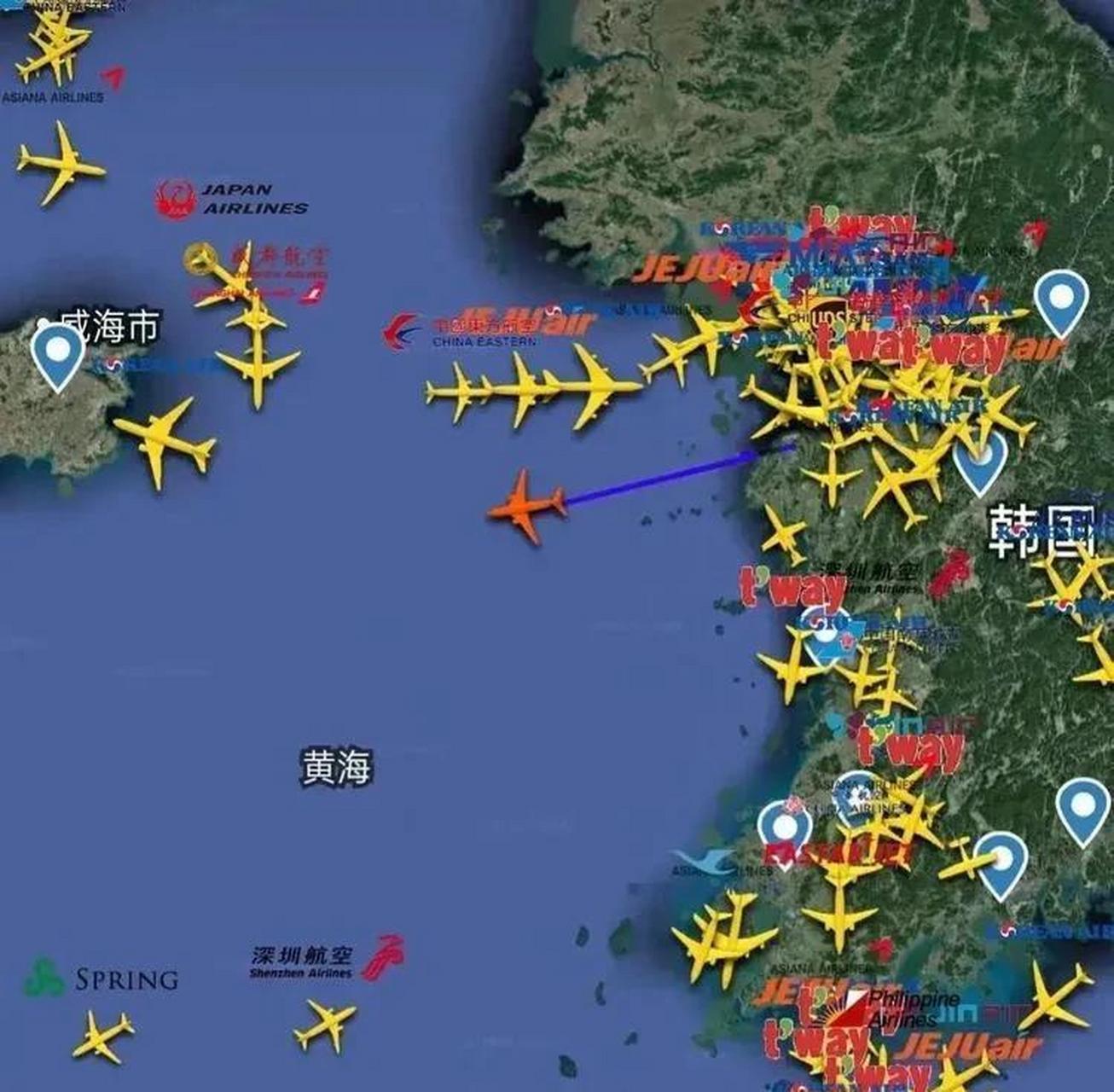 没想到这架飞机关闭了应答信号,开始隐藏飞行轨迹.