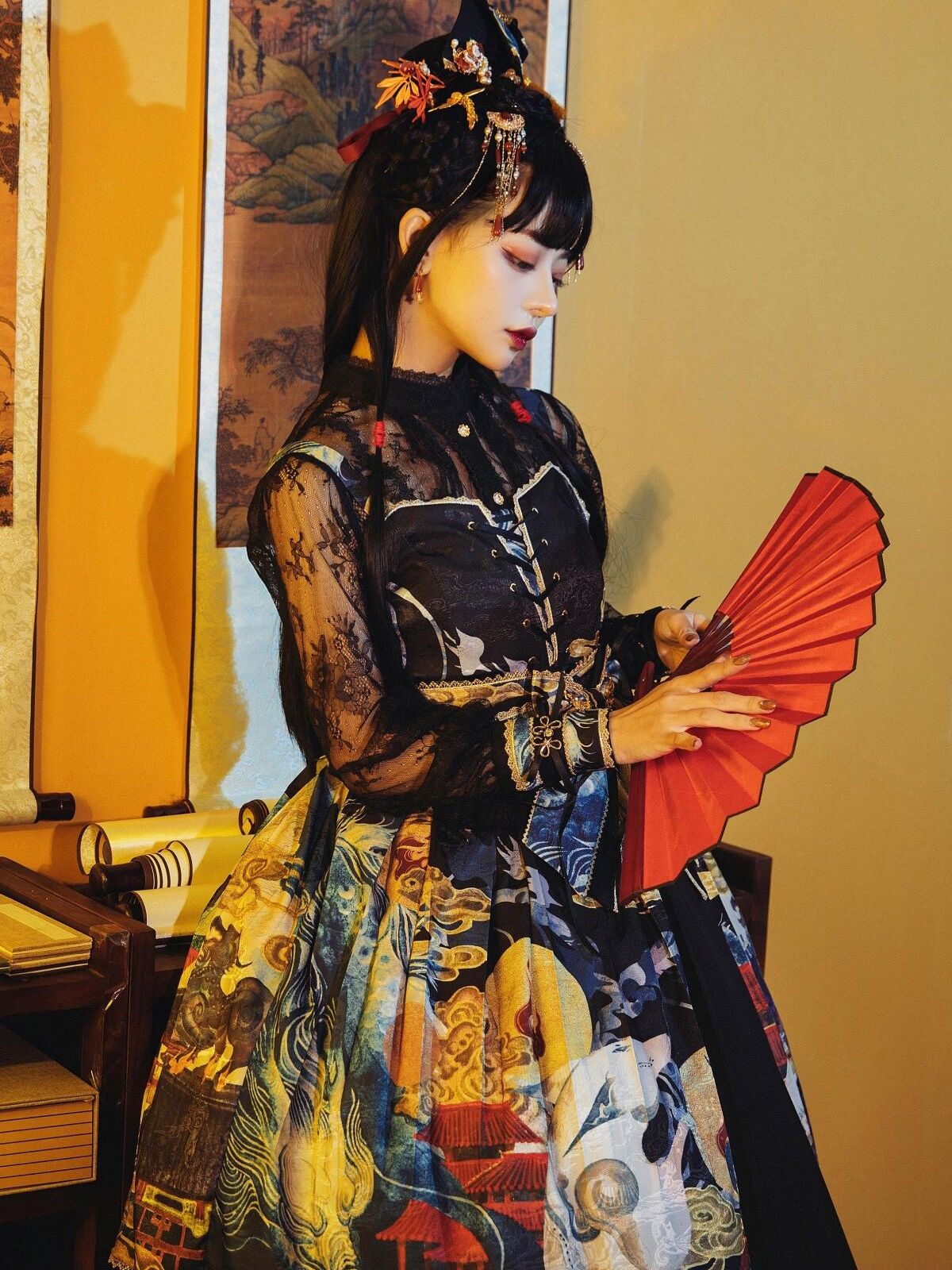 典雅又高级的"大唐风"洛丽塔,吸睛醒目,看着还挺新潮