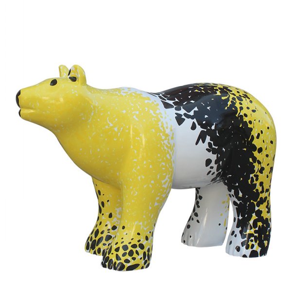 园林玻璃钢北极熊动物雕塑