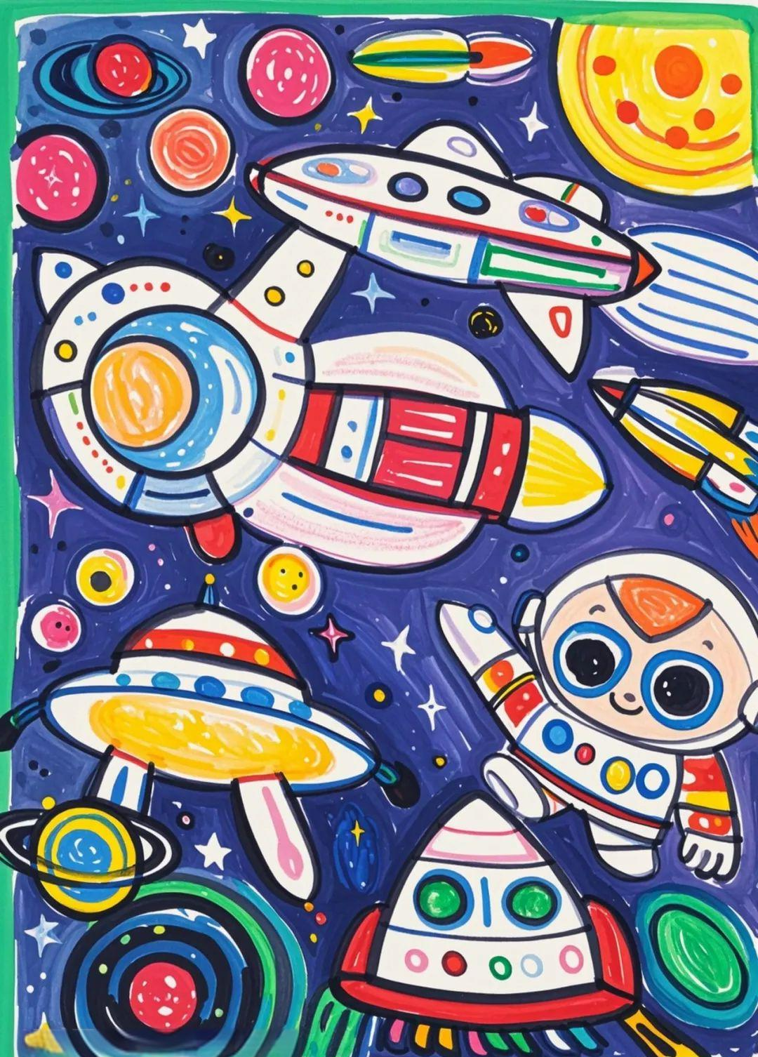 航天航空与太空科幻题材儿童绘画比赛素材推荐