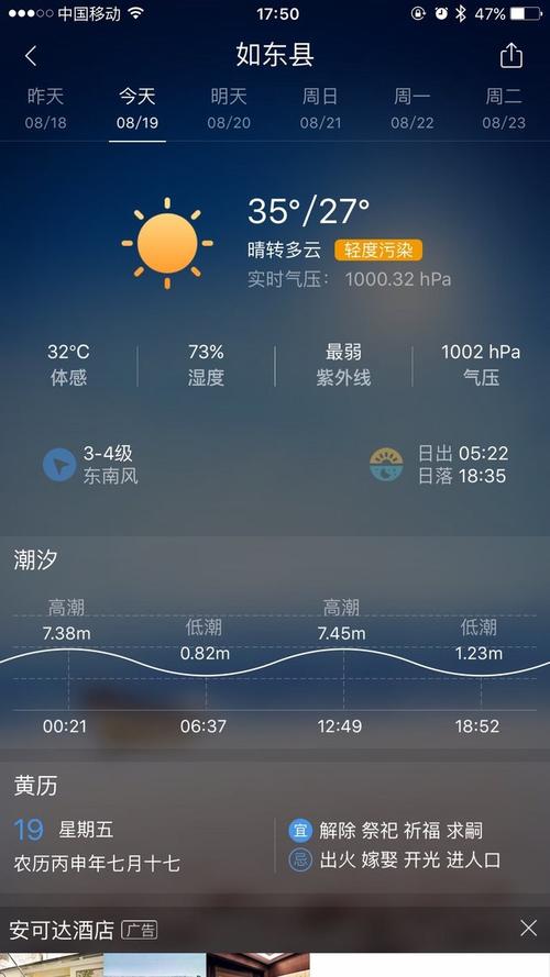 如东未来15天天气预报今日情况